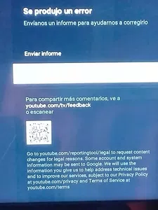 Falla la carga de videos de youtube