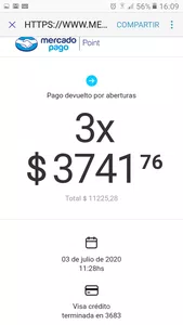 Ise una compra en aberturas y lo di de baja