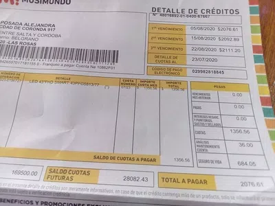 Cobro de más en cuota