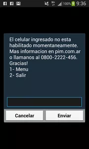 Numero inhabilitado