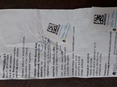 Reeembolso de lo que gasté en pasajes de omnibus