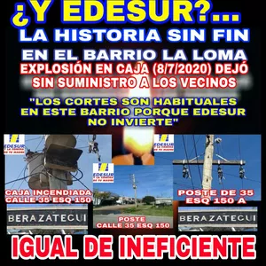 Corte de luz barrio la loma de berazategui