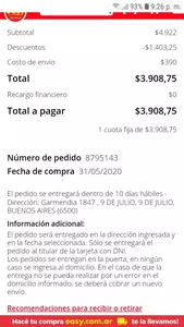 No entregan los productos