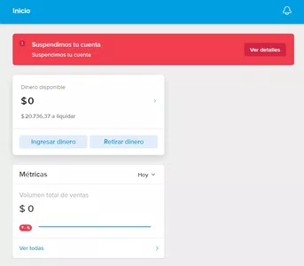 Me suspendieron la cuenta por "operaciones irregulares"