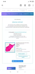 Pedido wish que no llega y no contesta la web