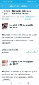 No llegan los pedidos de wish