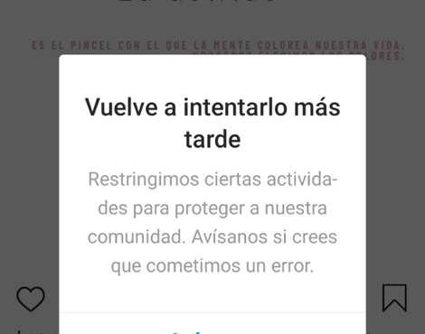 No puedo usar el instagram