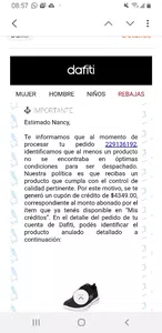 No entregan zapatilla no devuelve plata..no quieroncupon para comprar otra cosa!
