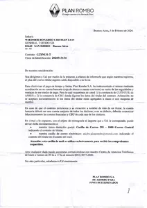 Incumplimiento plan rombo reintegro saldo a favor plan ahorro