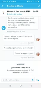 Necesito que me devuelvan el dinero de todos los productos  que compre