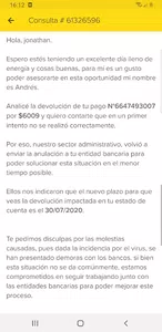 Devolución del dinero por mercado libre