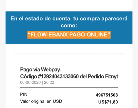 Estafa de fitnyt.com tienda deportiva falsa, ebanx realizo el cobro, ayuda