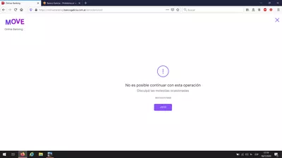 Problema al recuperar usuario online banking galicia move