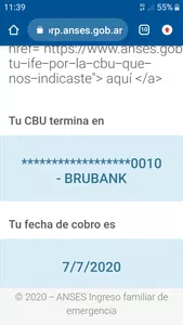 No puedo tener aseso ha la app  de brubank  y no puedo cobrar el ife