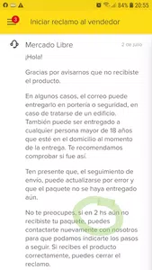 Producto no recibido