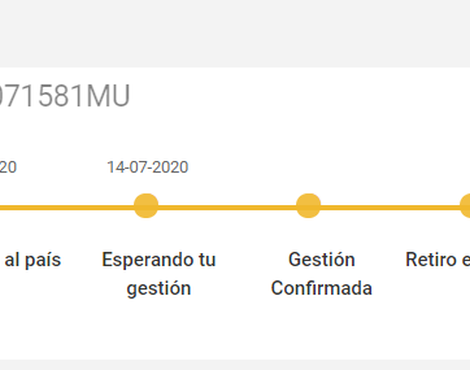 Mi pedido no cambia de "aviso de compra" a "listo para declarar"