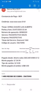 No me llega mi recarga