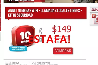No aceptar 10 mb arnet es mentira !