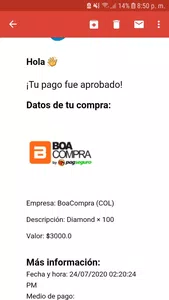 No me llegan mis diamantes de la recarga