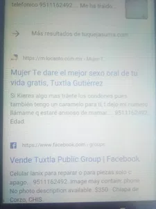 Anuncio no borrado con mi jumero de celular 9511162492