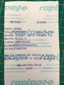 No se acredito el pago