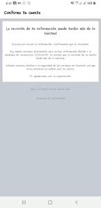 Mi cuenta de facebook está innabilitada