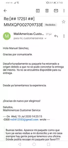 No llegó mi paquete