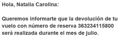 Despegar no me ha devuelto mi dinero