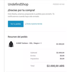 Estafa, compra en undefindshop mediante ebanx