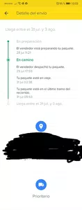 Sin código de seguimiento después de no haberme llegado el producto