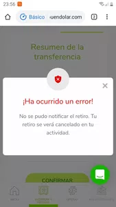 Problemas al retirar dolares