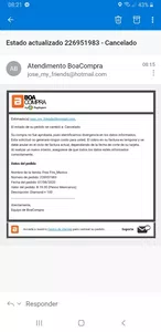 Pagos rechazados por boacompra