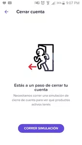 Sierre de cuenta después de desvincular mi cuenta