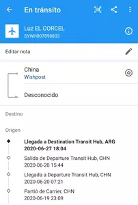 Envio internacional sin información