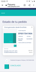 No sé quién tiene mi pedido