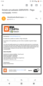 Rechazo de pago