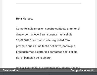 Mercado libre me retiene mí dinero sin motivos
