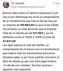 Quiero mi libre de deuda