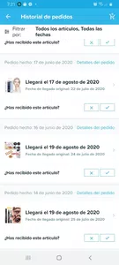 No llegan mis pedidos