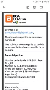Pido reembolso de mil diamantes por favor