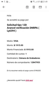 Saque mal la verificación policial para moto y pagué como para auto