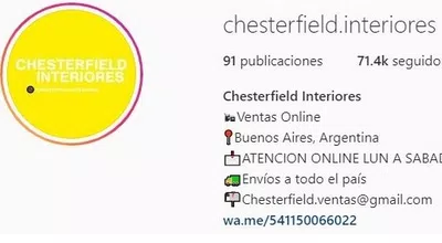 Estafa, fraude ludmila anabel ibañez cuil 27-41858340-7 @chesterfield.interiores