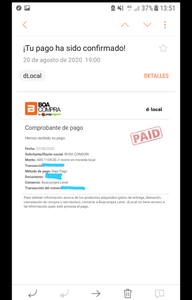 Problema en compra vía boa compra level