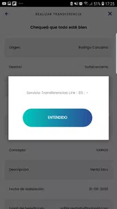 No puedo transferir