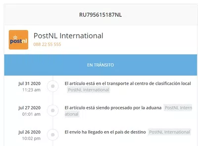Postnl Pedido 17987745(RU795615187NL) demorado hace casi dos meses