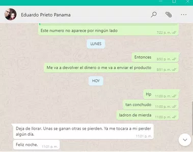 Estafadores en mercado libre panama