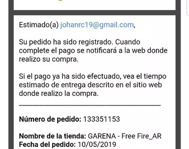 No me llego la recarga