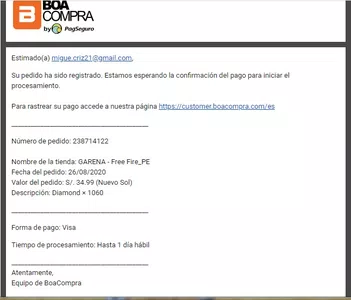 No llega la recarga