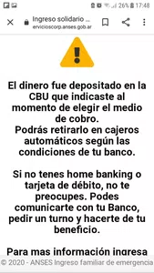 Quiero recuperar mi cuenta o mi plata depositada del ife10000 pesos