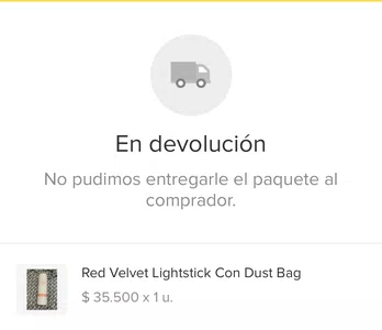 No pudimos entregar envio al comprador